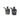 Olie en Azijn Setje, Metalliclook, 0,16L - Escura (Set van 6)